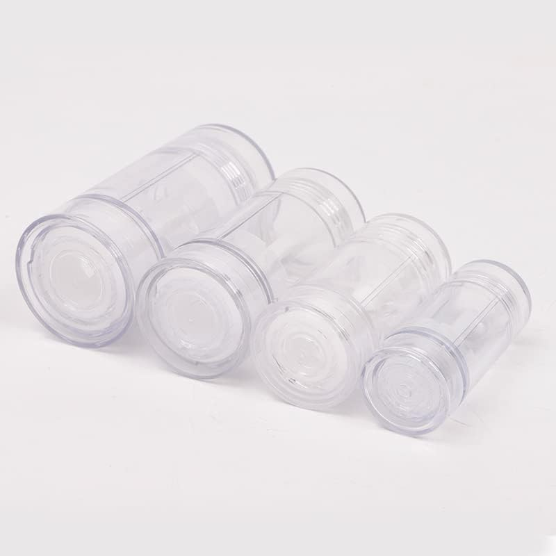 4 Pieces 15Ml Clear Empty Deodorant Containers Twist-Up Deodorant Containers Empty Deodorant Tubes Bottom Filling Deodorant Bottles for DIY Cosmetic Lip Balm Tubes