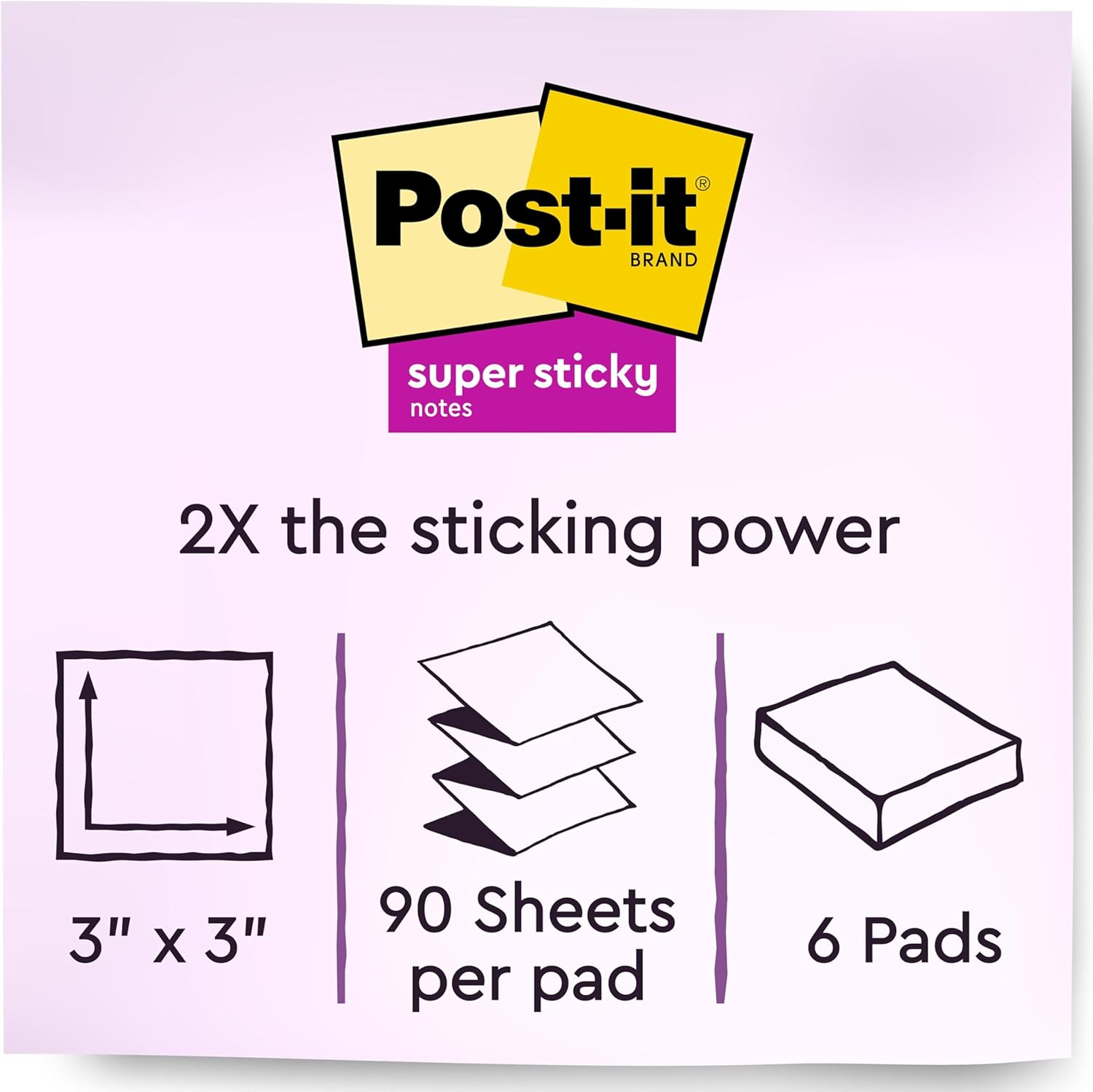 Post-It R330-6SST Super Sticky Pop-Up Notes, 76Mm X 76Mm, Bora Bora Collection Recycled, 6 Pads image number 3