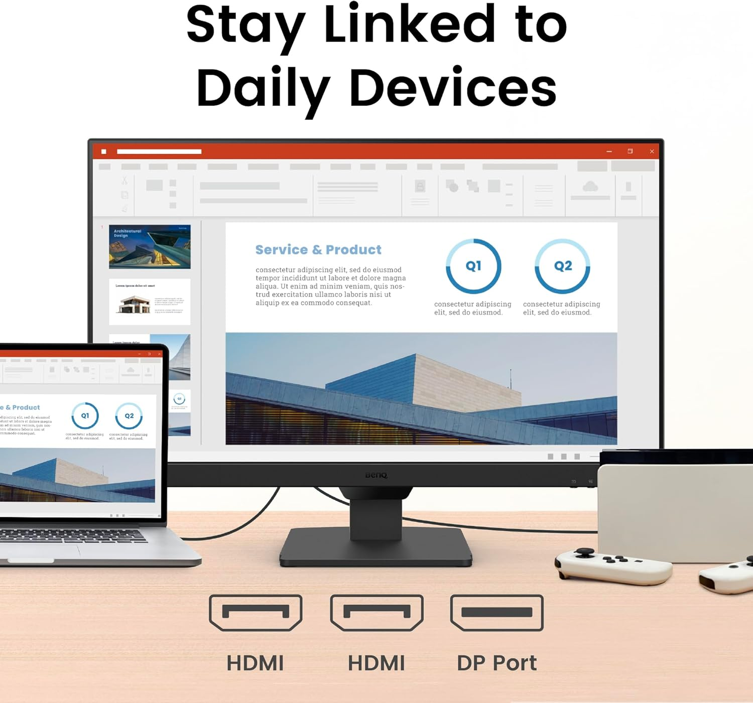 Benq GW2790Q 27&rdquo; 2K QHD 100Hz IPS Eye-Care Monitor, HDMI, DP, Eyesafe image number 1