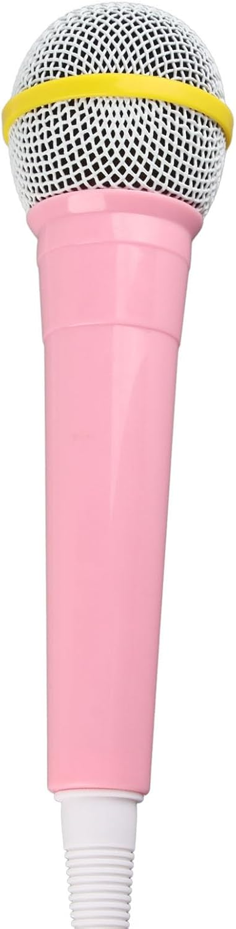 Handheld Kids Toy Microphone - Wired with 3.5Mm Plug, Low Distortion Singing Mic for Children, Music Play and Family Party Fun (Rose)