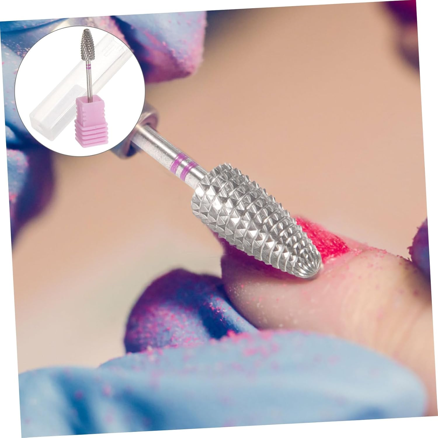 Tungsten Nail Drill Bit Cuticle Drill Bit Double-Ended 99# Purple Shape for Manicure Professional Salon Use image number 3