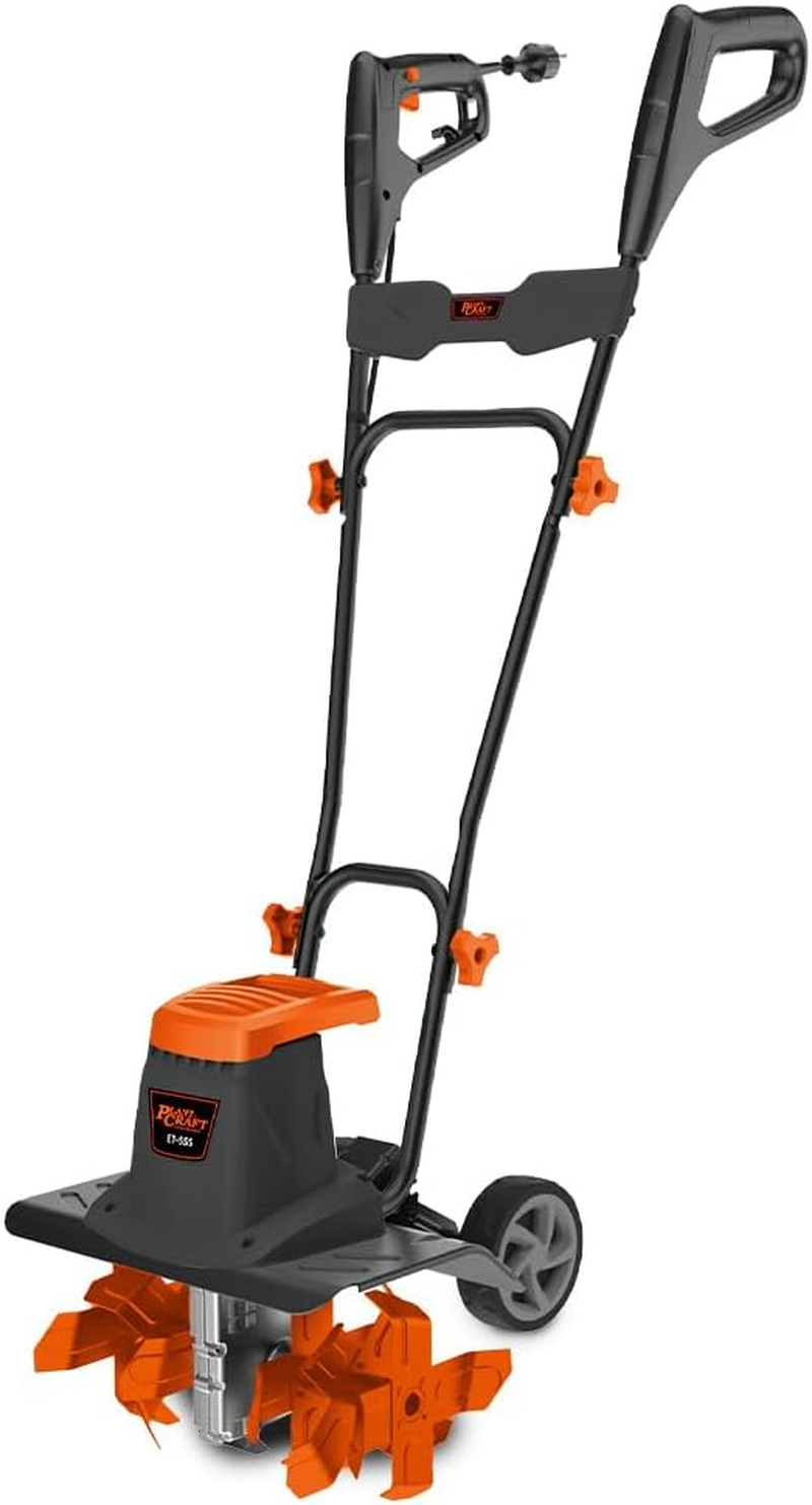 Plantcraft Electric Rotary Hoe Garden Tiller Soil Cultivator, Adjustable Depth, 6 Tines image number 3