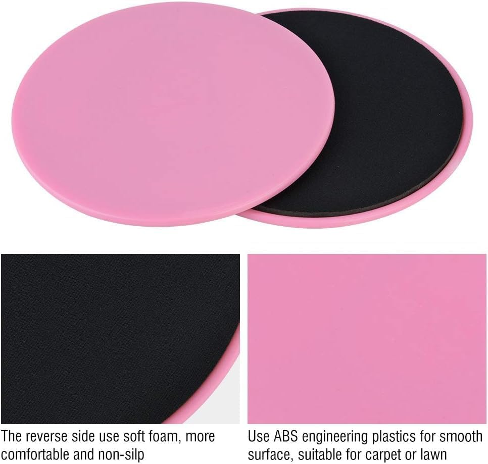 2 Pair Exercise Core Sliders, Yoga Pilates Gliding Disc, Sliders for Working Out Gliding Disc Liders Exercise Fitness Sliders, Fitness Home Gym Stretch Double Sided Sliding Plates image number 2