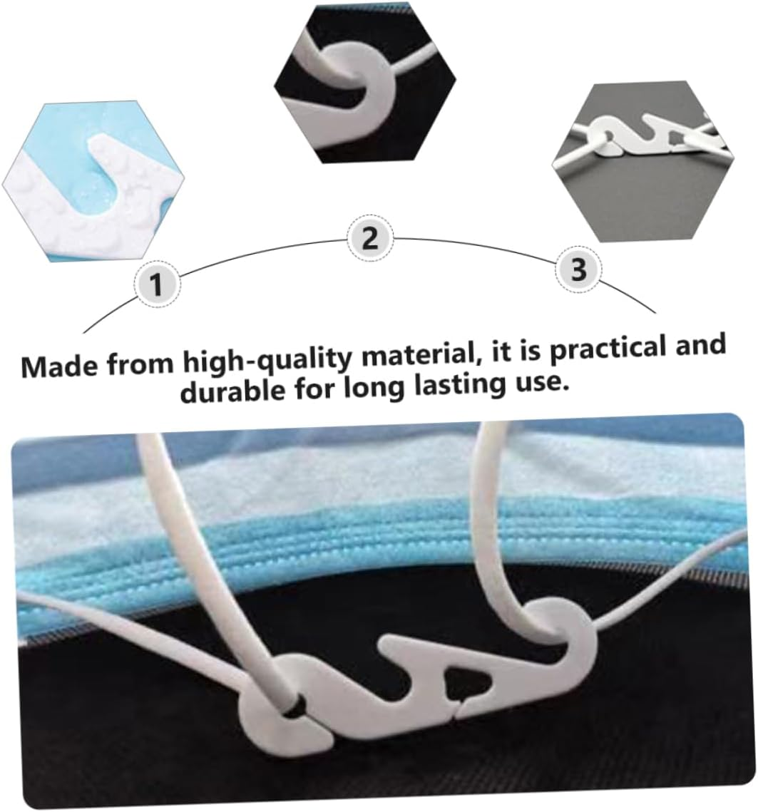 FRCOLOR 50Pcs Ear Strap Extender Buckles Hook Adjustable Ear Rope Band Buckle for White Long-Length Set for Comfortable Covering image number 4