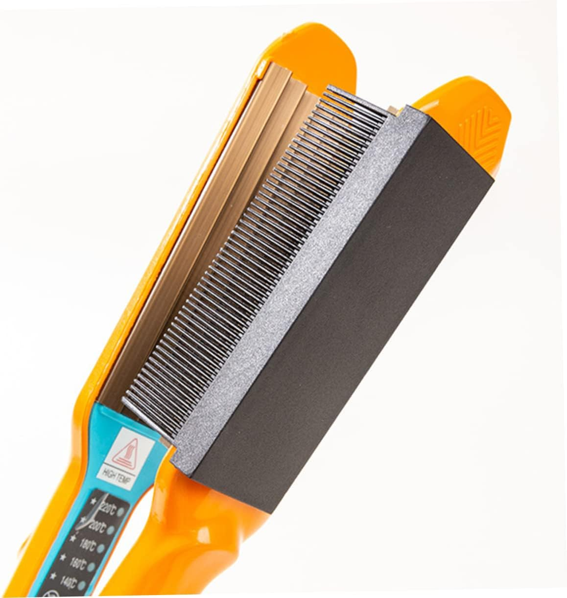 Electric Hair Straightener Comb 2Pcs Portable Heated Straightening Hot Brush Attachments for Home Use Hair Styling Tools image number 4