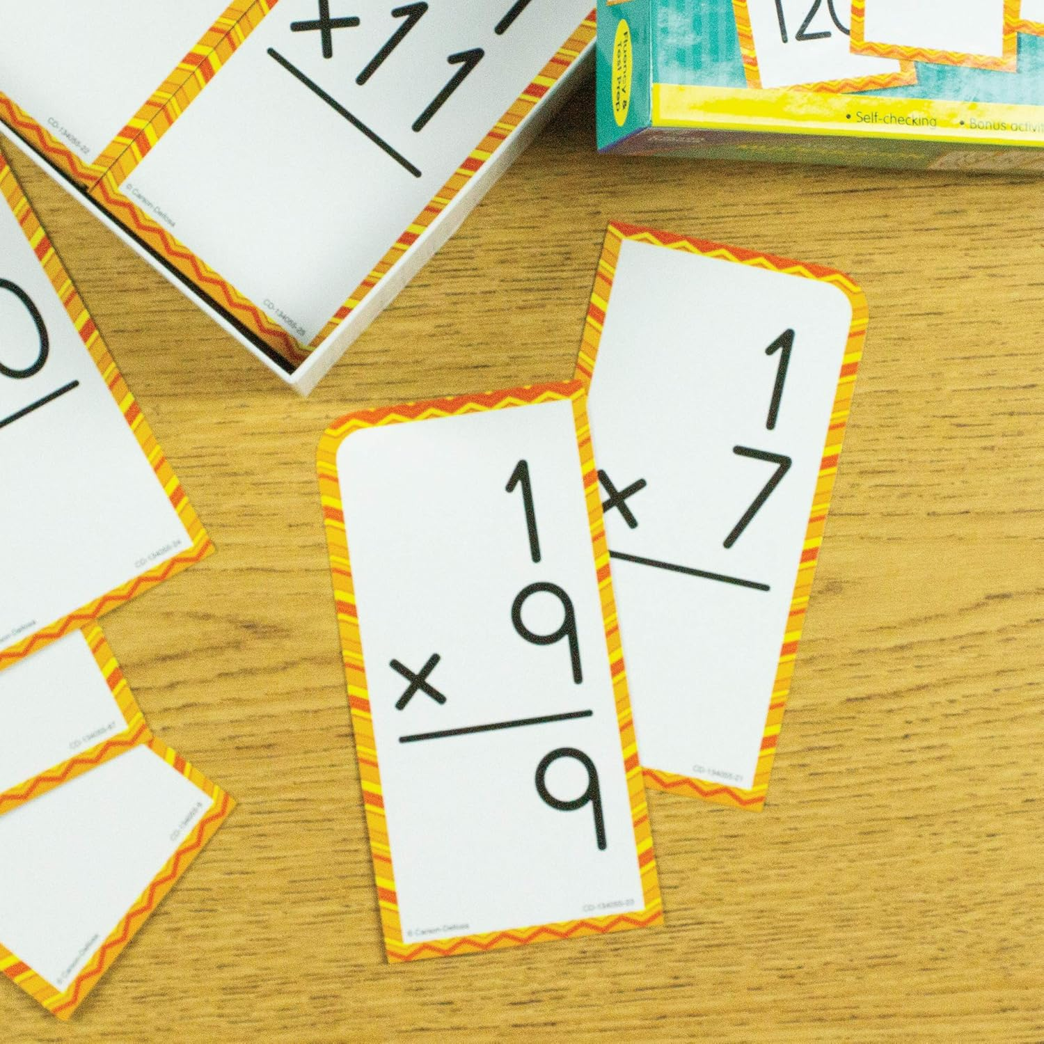Carson Dellosa Multiplication Flash Cards&mdash;Grades 2-5 Double-Sided Cards, Multiplying All Math Facts from 0-12, Elementary Mathematics Practice (169 Pc) image number 5