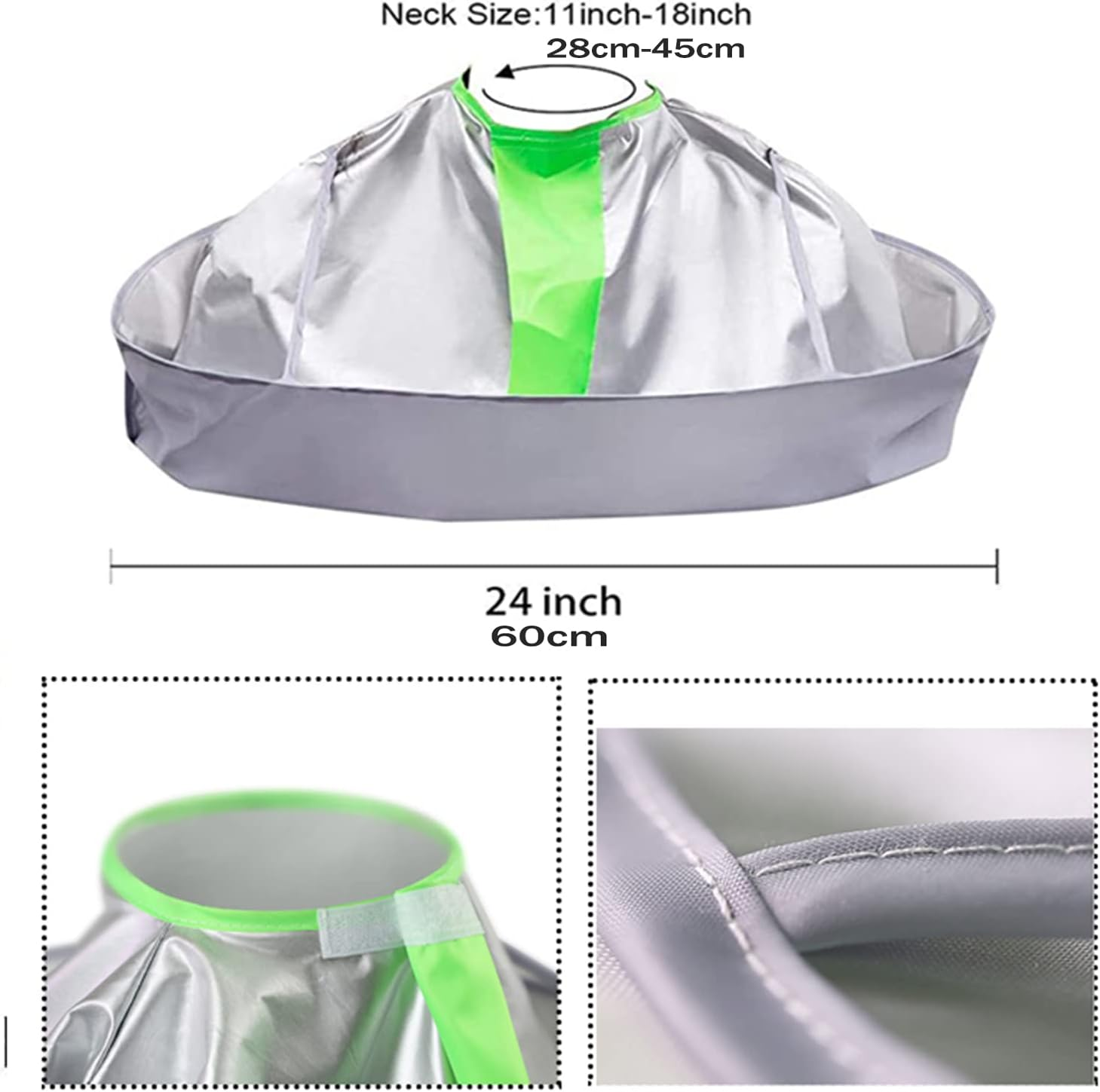 Yqkangzhu Professional Hair Cutting Cape, Salon Barber Cape, Waterproof Haircut Cloak Umbrella Hair Catcher, Foldable Hairdresser Gown Apron, Men Women Hairdressing Supplies for Barber and Stylists image number 4