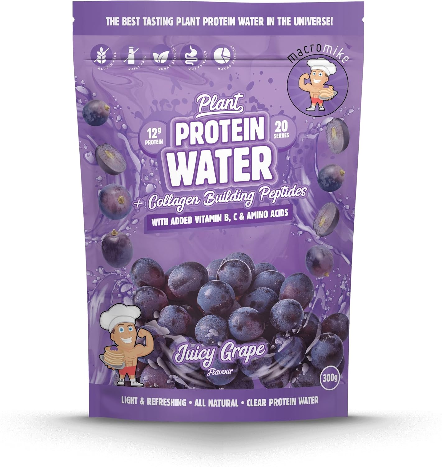 Macro Mike Juicy Grape Plant Protein Water 300 G