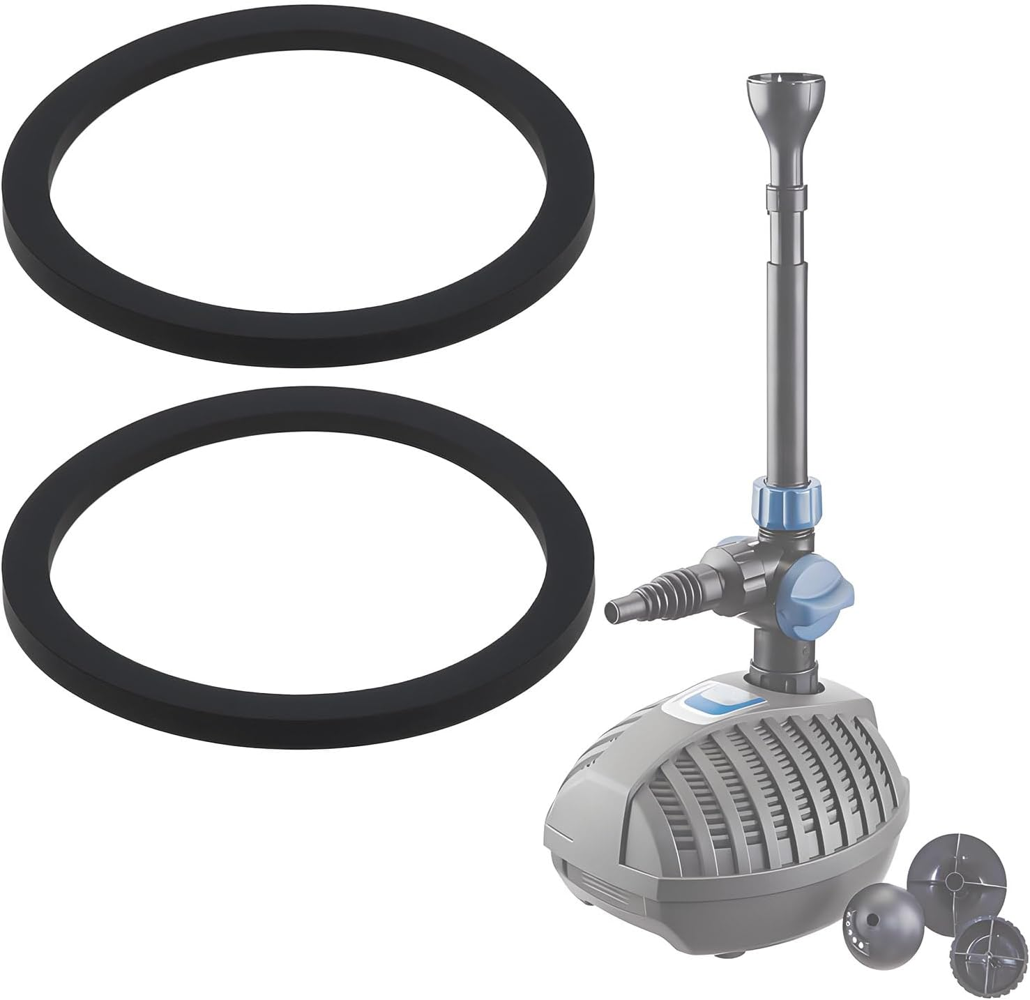 Ecsing 4X Flat Gasket NBR 60X47X3Mm SH40 Pond Hose Tail Gasket Compatible with Oase Hosetail O-Ring Garden Pond