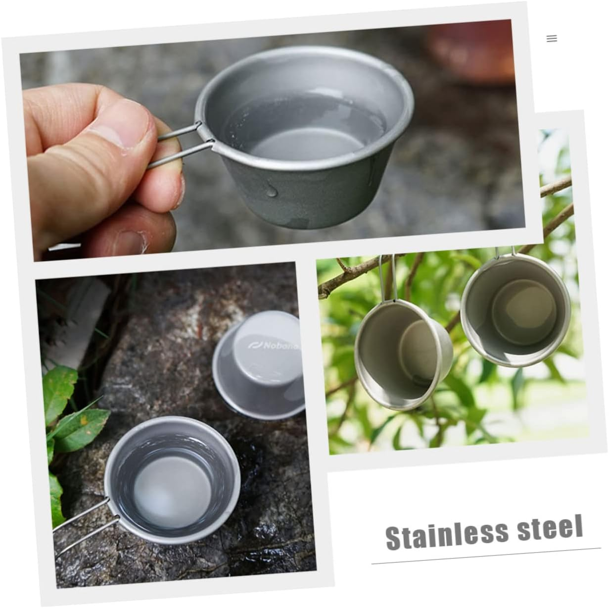Zerodeko Portable Shot Glass Lightweight Camping Cup for Outdoor Barbecue Hiking and Picnics Stainless Steel Mini Wine Glass Portable and Practical for Scenario image number 6