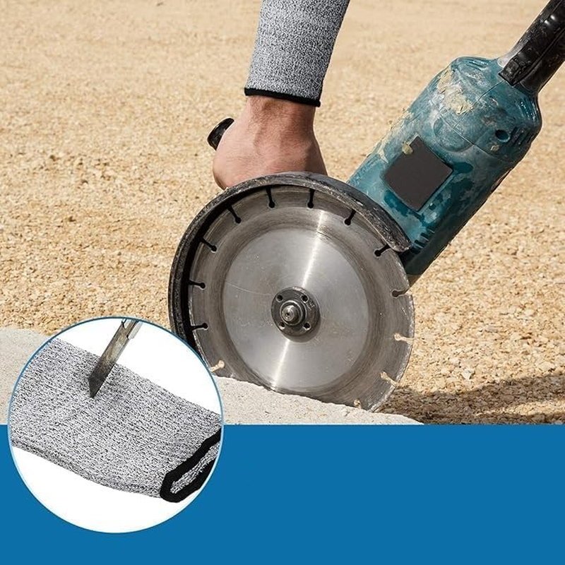 2 Pairs Cut Resistant Sleeve Arm Protection Sleeves Level 5 Protection Safety Protective Sleeves for Men Women image number 2