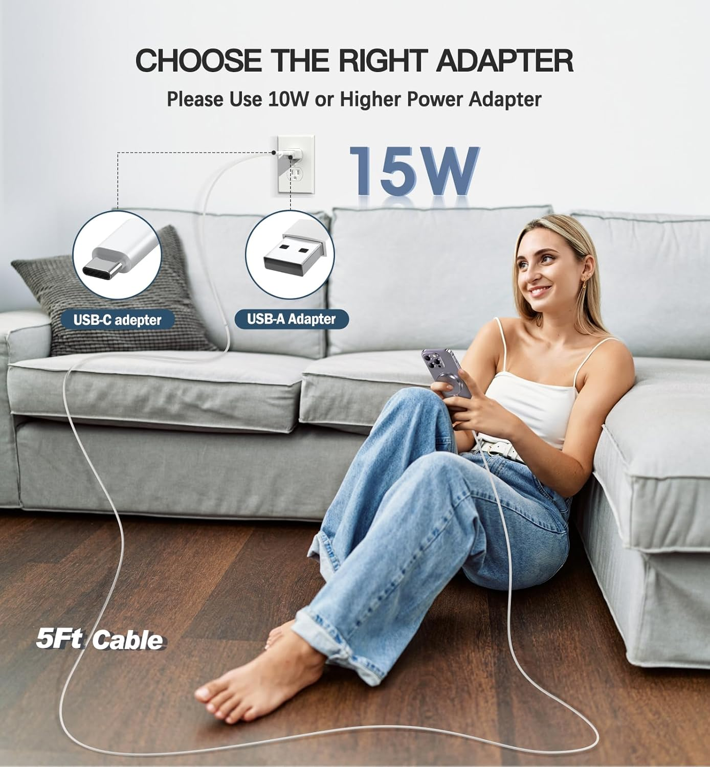 Magnetic Wireless Charger 15W Fast Mag Safe Charger for Cell Phone 17 Pro Max/17 Pro/17 Plus/17/16/15/14/13/12 Series 2 Pack Charging Pad for Airpods 3/2/Pro 2/Pro Mag-Safe Original Replacement image number 6