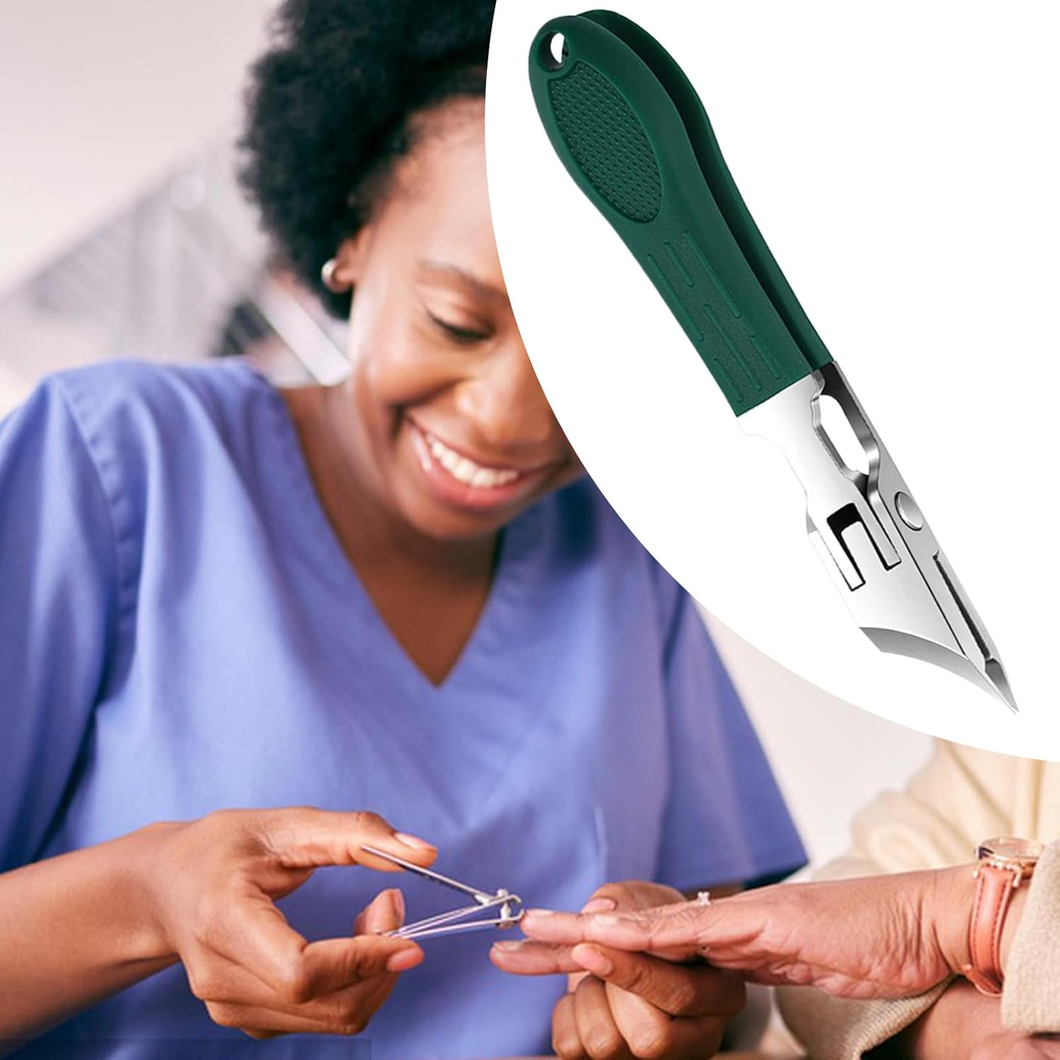 Angled Nail Clippers | Nail Cutting Clippers,Wide Jaw Anti-Splash Stainless Steel Cuticle Remover, Pedicure Tools for Trimming image number 4