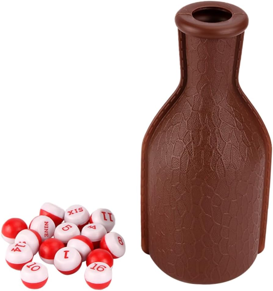 Kisangel Set Snooker Pool Balls Billiard Accessories Pool Table Accessories Party Favor Balls Tally Balls and Snooker Pool Bottle Dice Billiards Accessory Dice Bottle Number