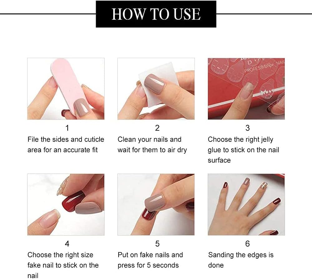 Pack of 24 White Nails for Sticking, Long, Coffin Glitter French Artificial Nails, Ballerina False Nails, Press on Nails, Acrylic Fingernails, Fake Nails Long for Women image number 1