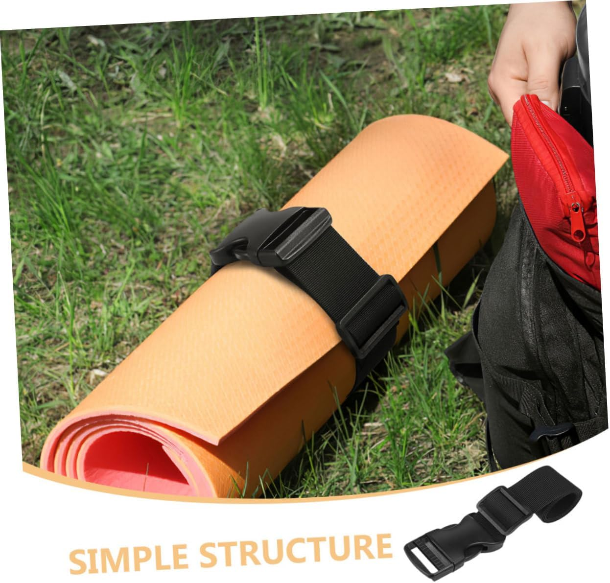 Garneck 4Pcs Adjustable Nylon Luggage Straps with Buckle Outdoor Travel Suitcase Belts for Secure Packing and Extra Bag Hanging Wide Long image number 3