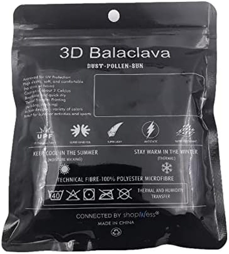 Shopiness Unisex 3D Winter Balaclava for Adults Face Cover for Motorbike, Cycling, Sports, Hiking, and Outdoor Activities, Classic Design, One Size Fits All - Movie Characters image number 3