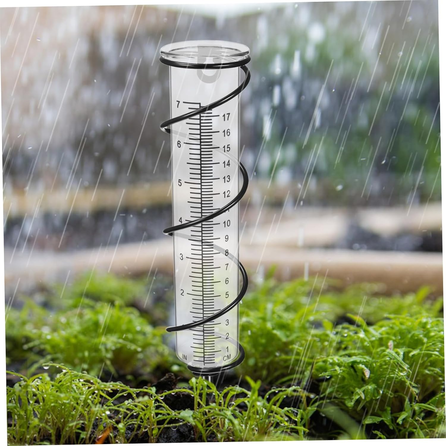 HANABASS Rain Gauge Test Tube Replacement High Borosilicate Glass Rain Gauge Tube for Outdoor Garden Lawn Water Measurement image number 3