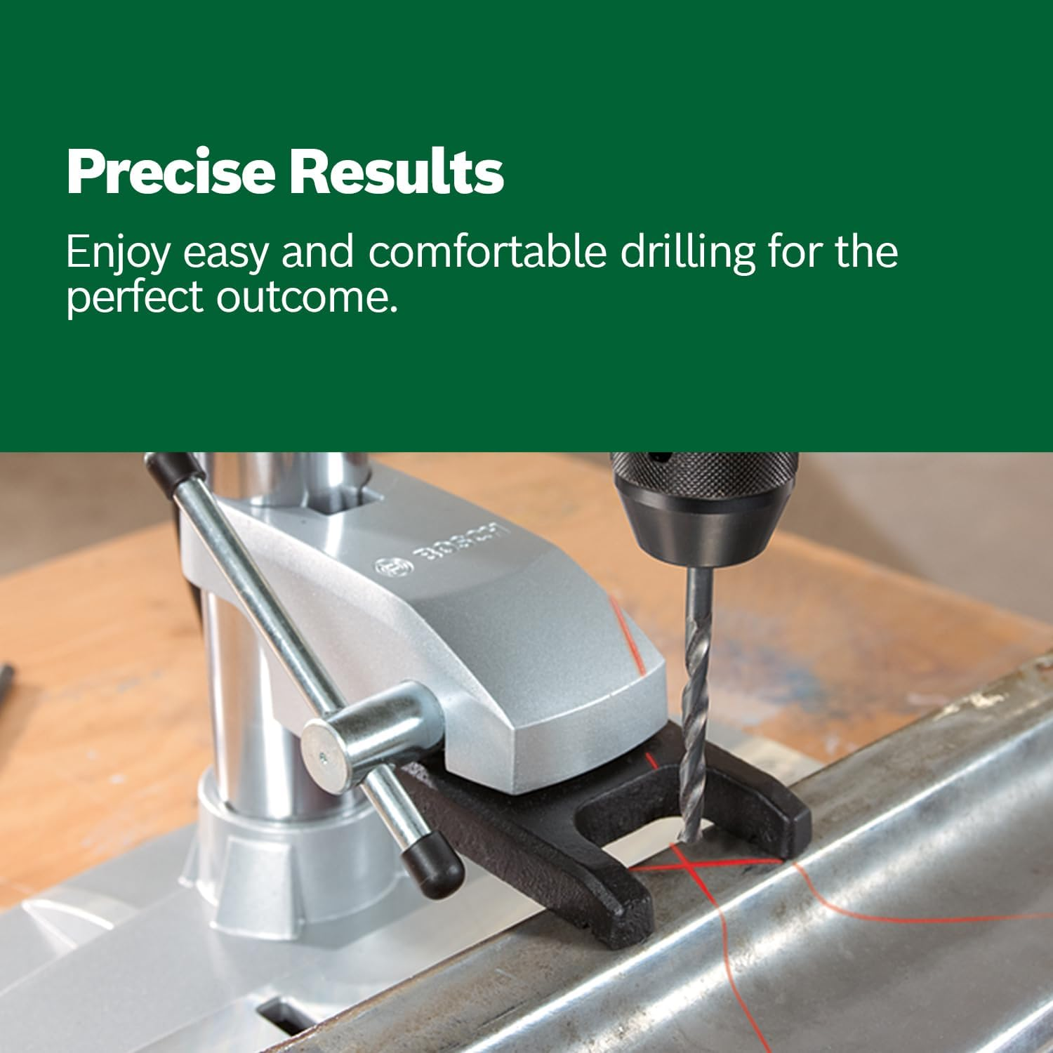 Bosch 710W Electric Bench Drill Press, 13Mm Chuck, Digital Display, Speed Selection, Incl: Parallel Guide & Clamp, Maximum Drilling Diameter in Steel/Wood: 13 Mm/40 Mm, Drilling Stroke 90 Mm (PBD 40) image number 2