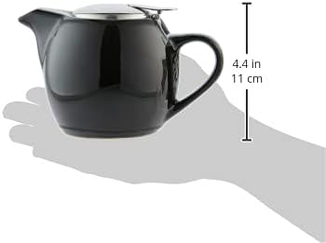 Avanti Camelia Ceramic Teapot, 500Ml, Pitch Black