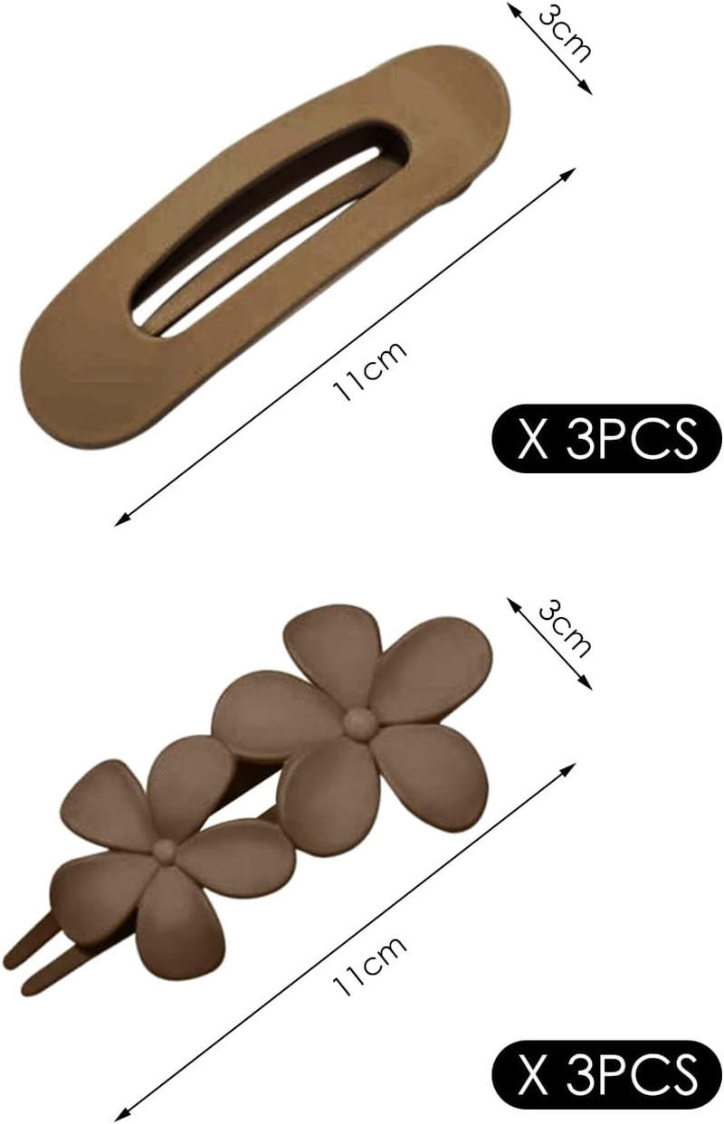 3 Word Clips, 3 Flower Clips, Simple and Versatile Hair Pin, Braided Hair Accessory, Headpiece, Hairstyle Fixed Accessory. image number 1