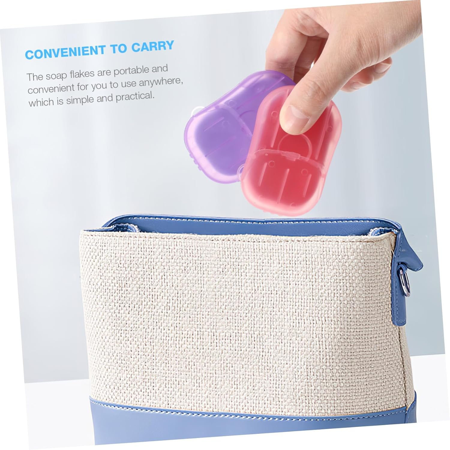 Alasum 120Sheets Portable Travel Soap for Camping and Outdoor Activities Lightweight Dissolvable Hand Soap Gentle Foaming and Moisturizing Assorted Fragrances image number 1