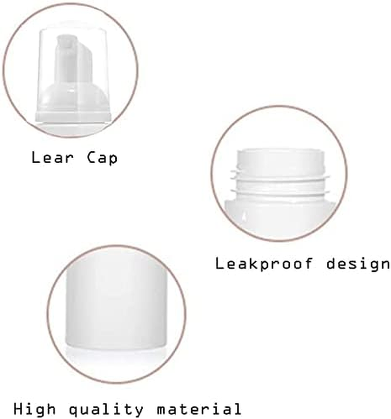 30Ml Mini Travel Size Foam Pump Bottle, White Empty Plastic Foaming Soap Bottles, Soap Pump Dispenser, for Cleaning, Travel, Cosmetics (5 Pieces) image number 4