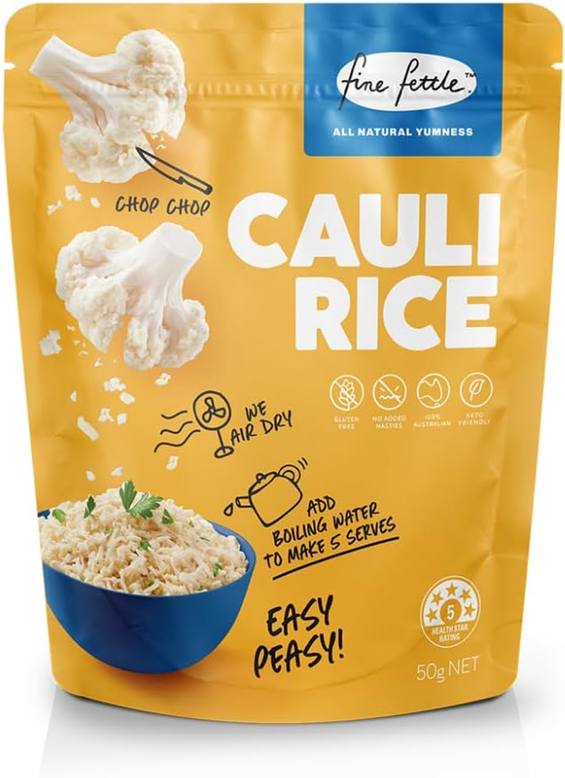 Fine Fettle Pantry Essentials Multi Pack (Cauli Rice 50G, Broc & Cauli Rice 50G, Zucchini Noodles 20G). Cauliflower, Broccoli and Zucchini Alternatives - Low-Carb, Gluten Free and Keto Friendly image number 5