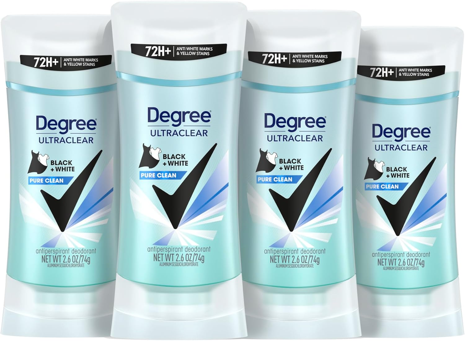 Degree Ultraclear Antiperspirant, Black + White Pure Clean 2.6 Oz image number 4