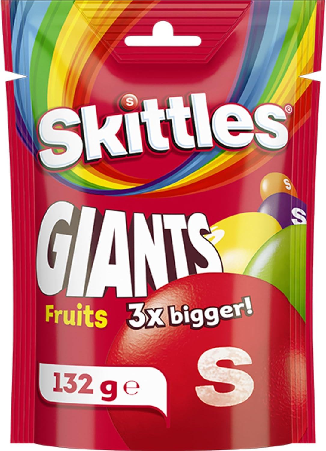 Skittles Giants Fruits Chewy Lollies Snack & Share Bag 132G image number 2