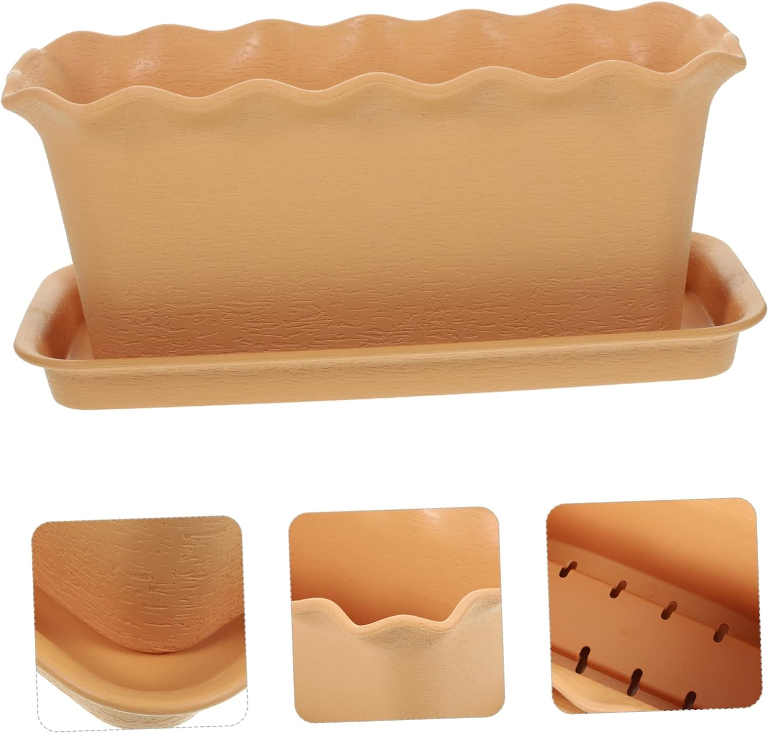 1Set Planting Container for Use Lightweight Flower Pot Tray for Vegetables Garden Decor Multipurpose Planter Box