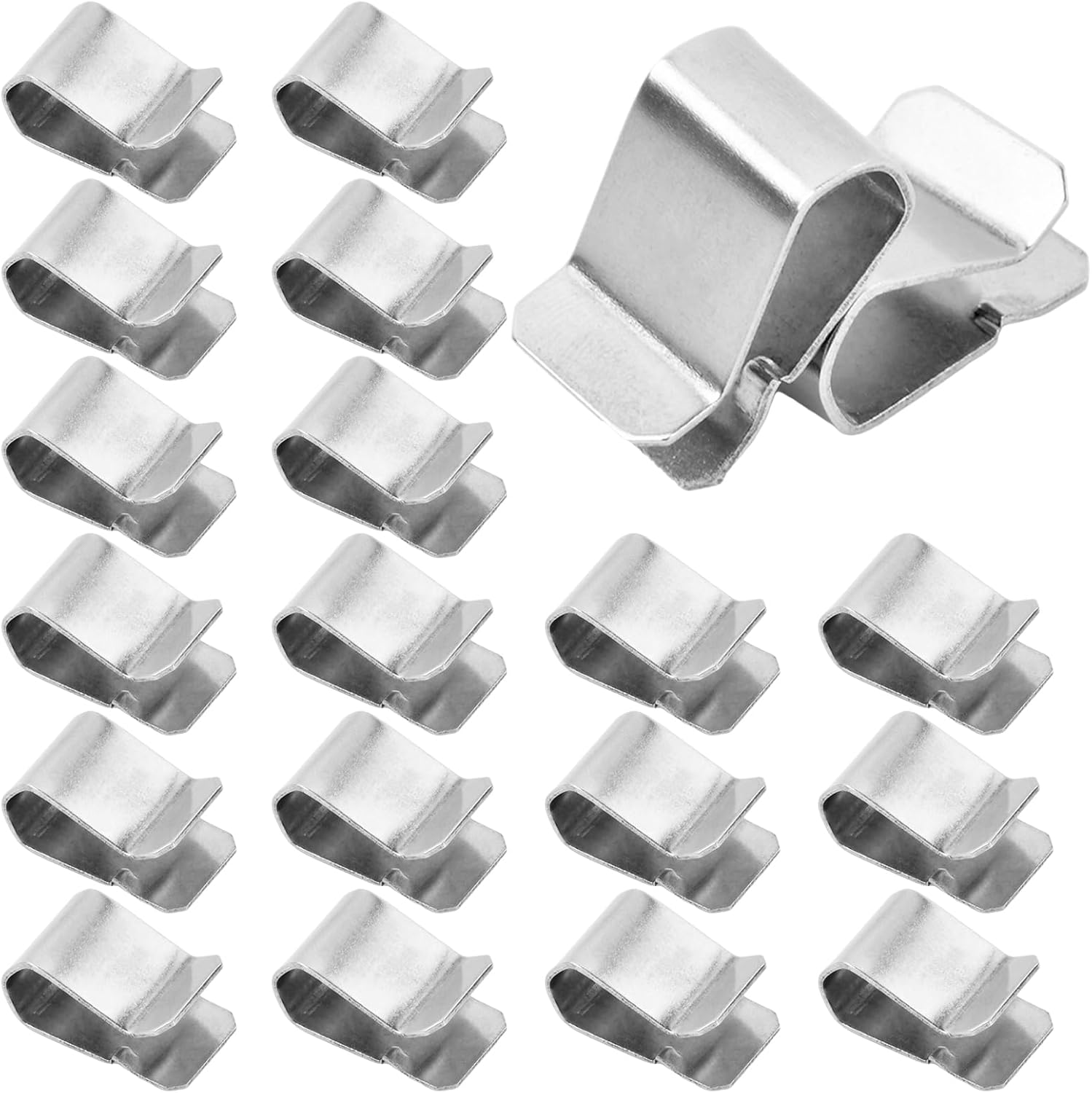 25 Pcs Stainless Steel Spring U Clip, 20 X 12 Mm Stainless Steel U Brackets, Rustproof Metal Clips, Spring Clips for 3-7.5 Mm Panel Thickness, Mounting Clips for Car and Household image number 4
