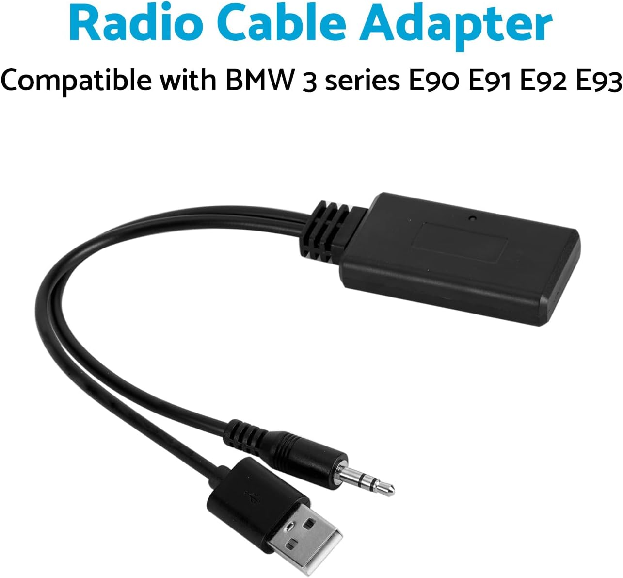 Car Bluetooth-Compatible Radio AUX Cable Adapter Accessories Suitable for BMW E90 E91 E92