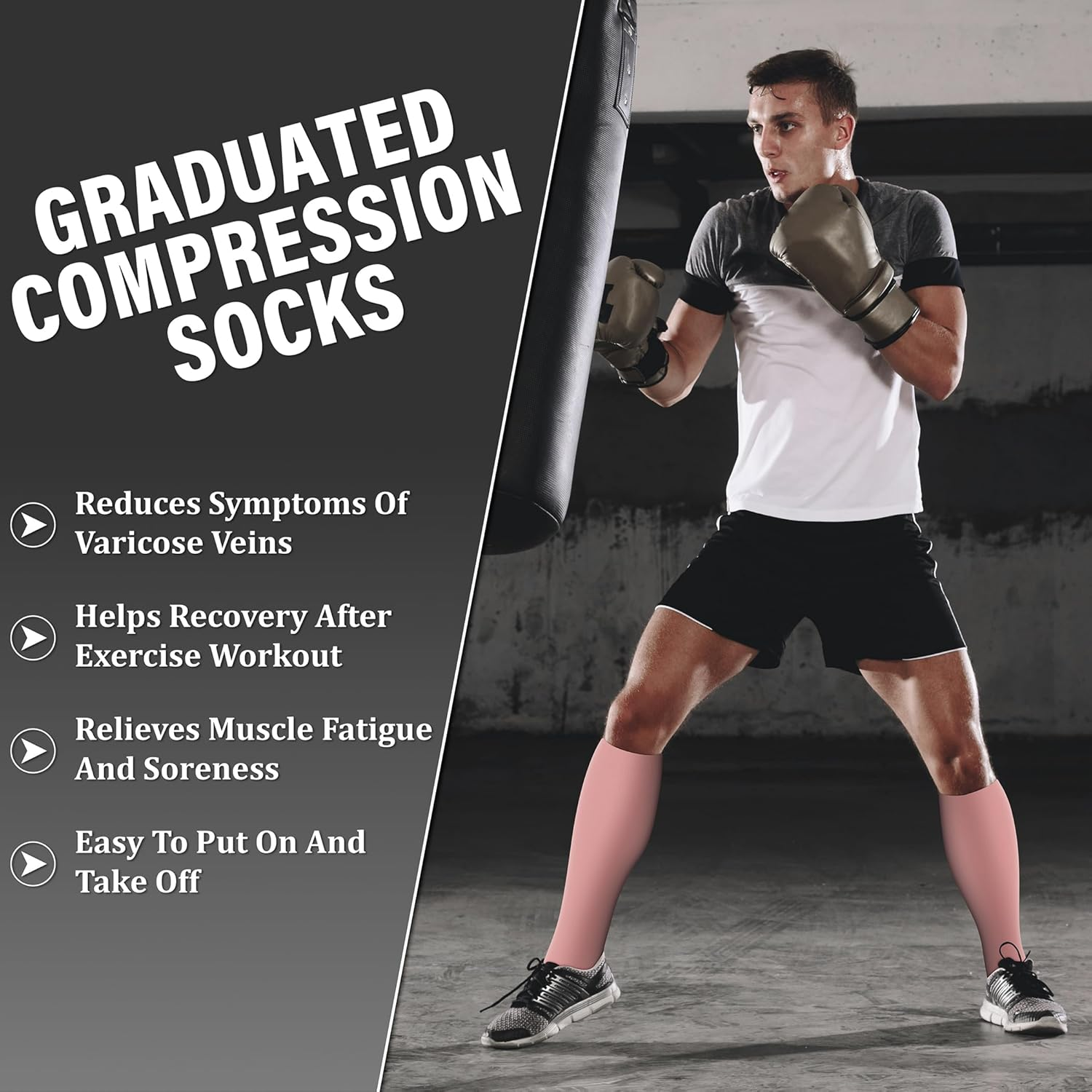 Compression Socks for Women & Men (3 Pairs) - Best Support for Nurses, Running, Hiking, Recovery,Athletic image number 4