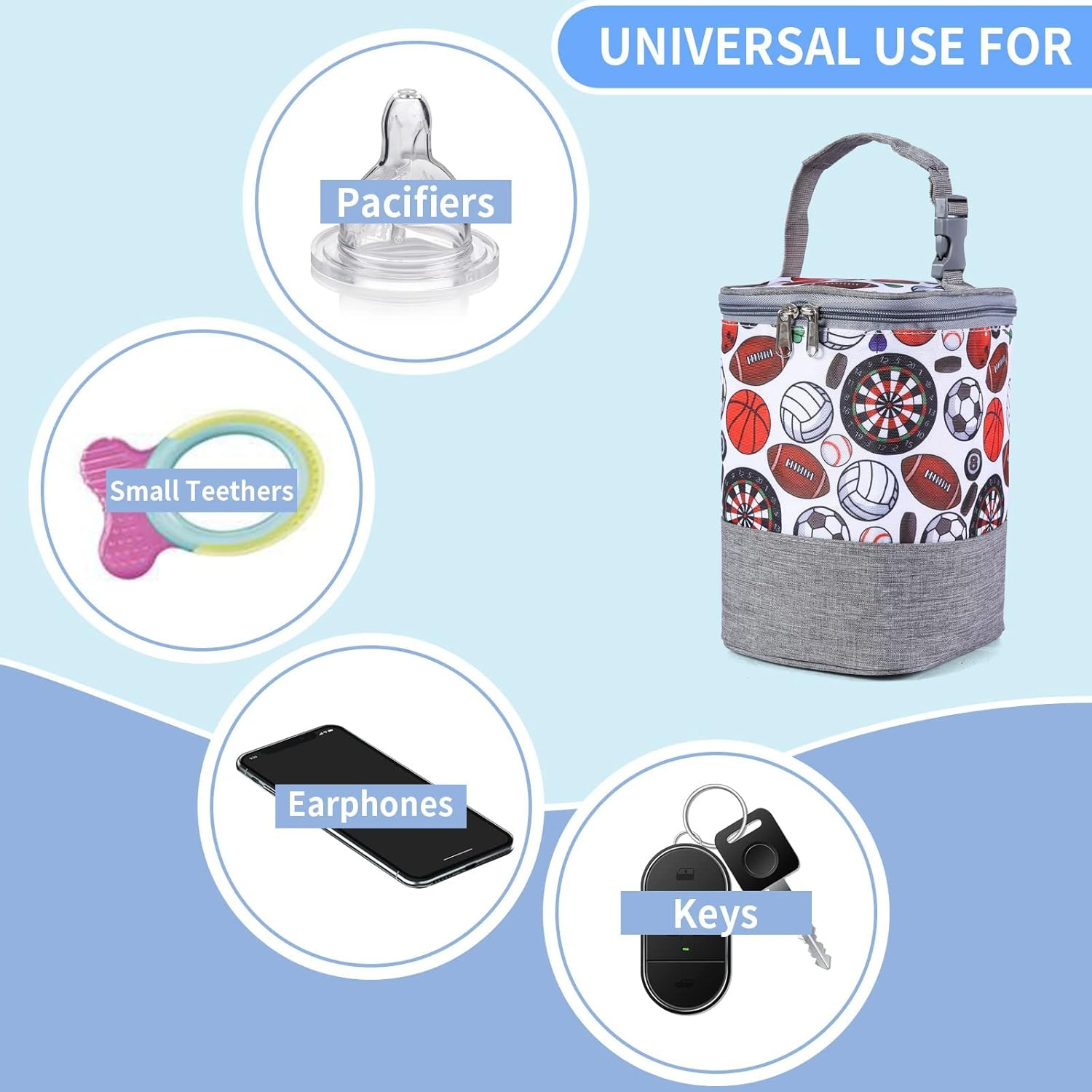 Baby Bottle Bag with Ice Pack Cooler - Insulated Tote for Working Mom, Breastmilk Cooler for up to 4 Large 8 Ounce Bottles image number 2