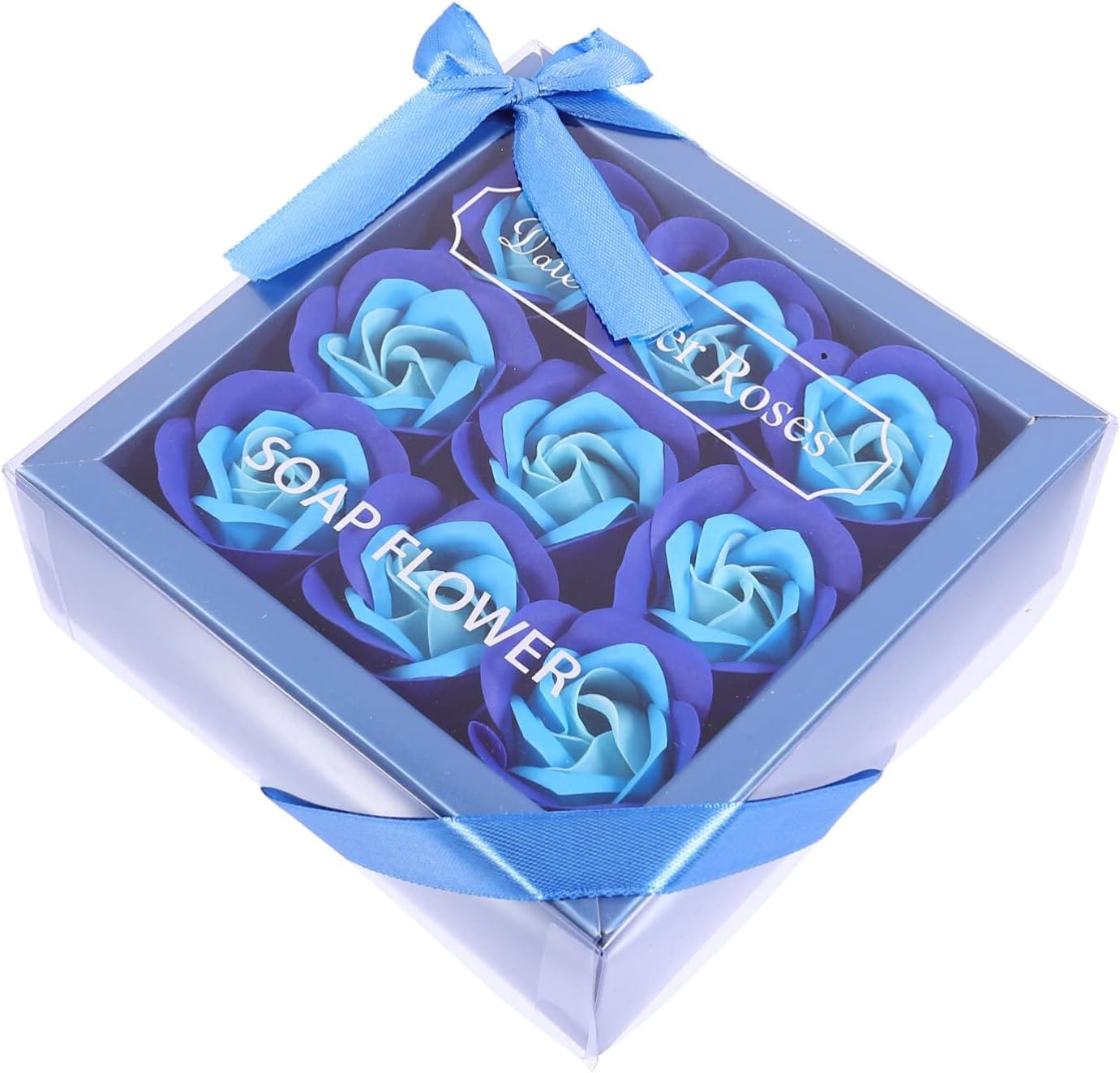 Abaodam Decorative Soap Rose Flower Box Realistic Flowers for Valentine Day Mother Day Birthdays Special Occasions Scented Arrangement for Your Loved image number 6