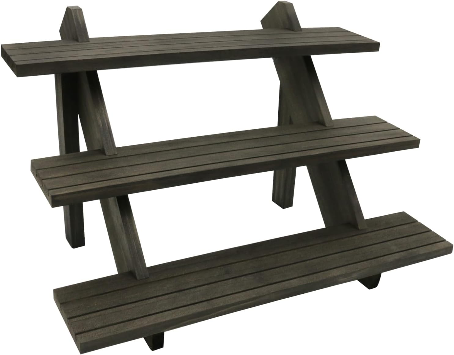 3 Tier Earring Display Stands for Selling, Retail Display Riser Earring, Ring Holder Stand, Removable Countertop Small Merchandise Display Stand, for Figures,Cupcake, Photo (Wood Color)