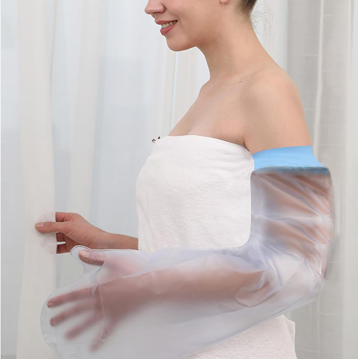 Waterproof Arm Cast Cover for Shower, Soft Comfortable Cast Shower Cover Cast Covers for Shower Leg after Surgery Cast Bag for Shower Reusable Adult Cast Protector image number 5