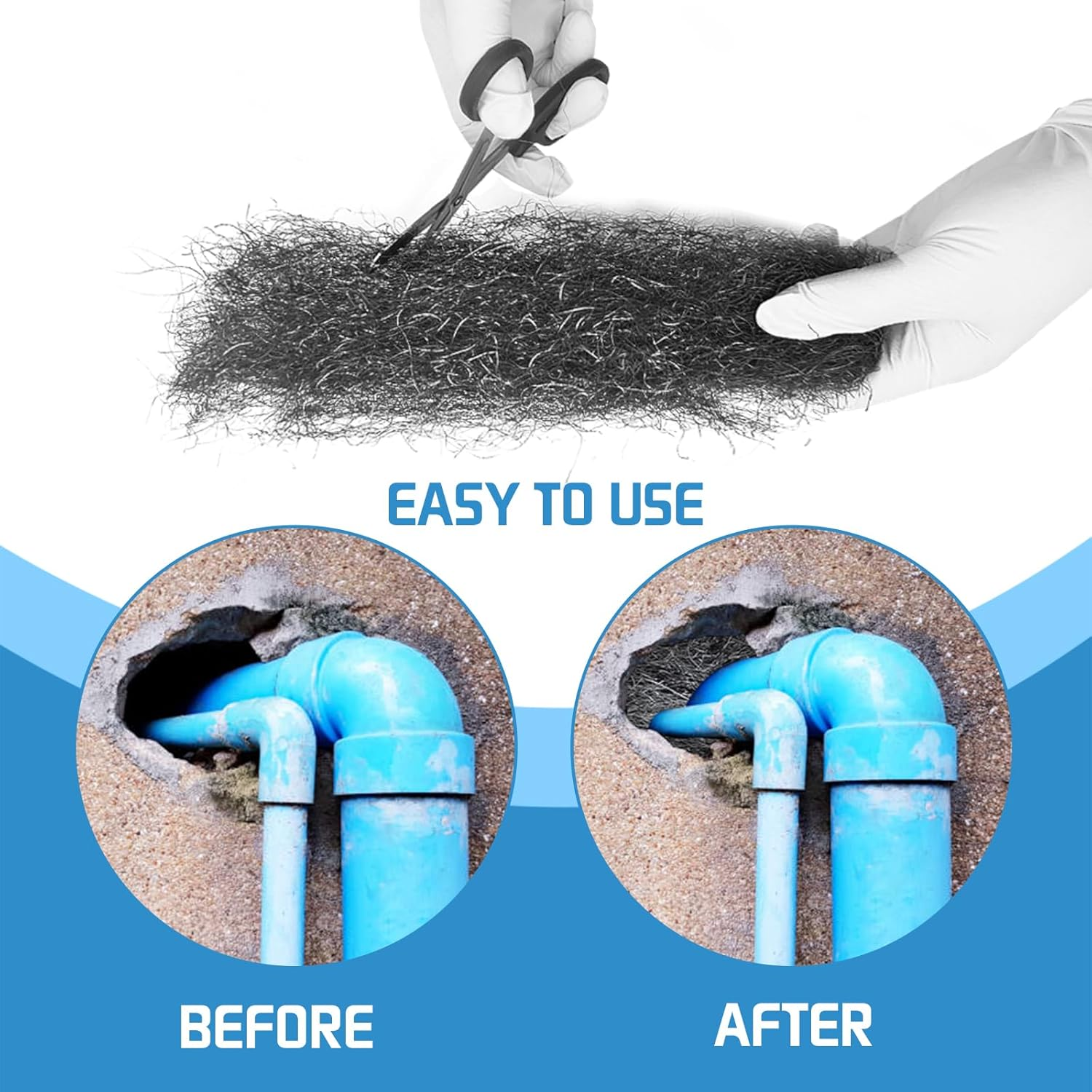 Steel Wool Mice Control 6PCS, 5Cm*30M Steel Wool 0000 Garage Door Rodent Guard Rodent Control Fill Fabric for Wall Cracks Holes Vents in Garden/Garage/House(6 Rolls, 30M) image number 3