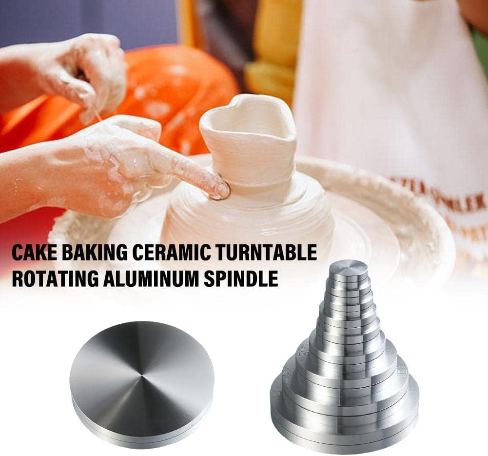 Silver 30Mm Ceramic Clay Pottery Throwing Trimming Spinner Tool,Pottery Finishing Tools Clay Ceramic Rotary Rotary Clay Small Tools Suitable for Potters and Clay Artists Ceramic and Pottery Tools image number 4