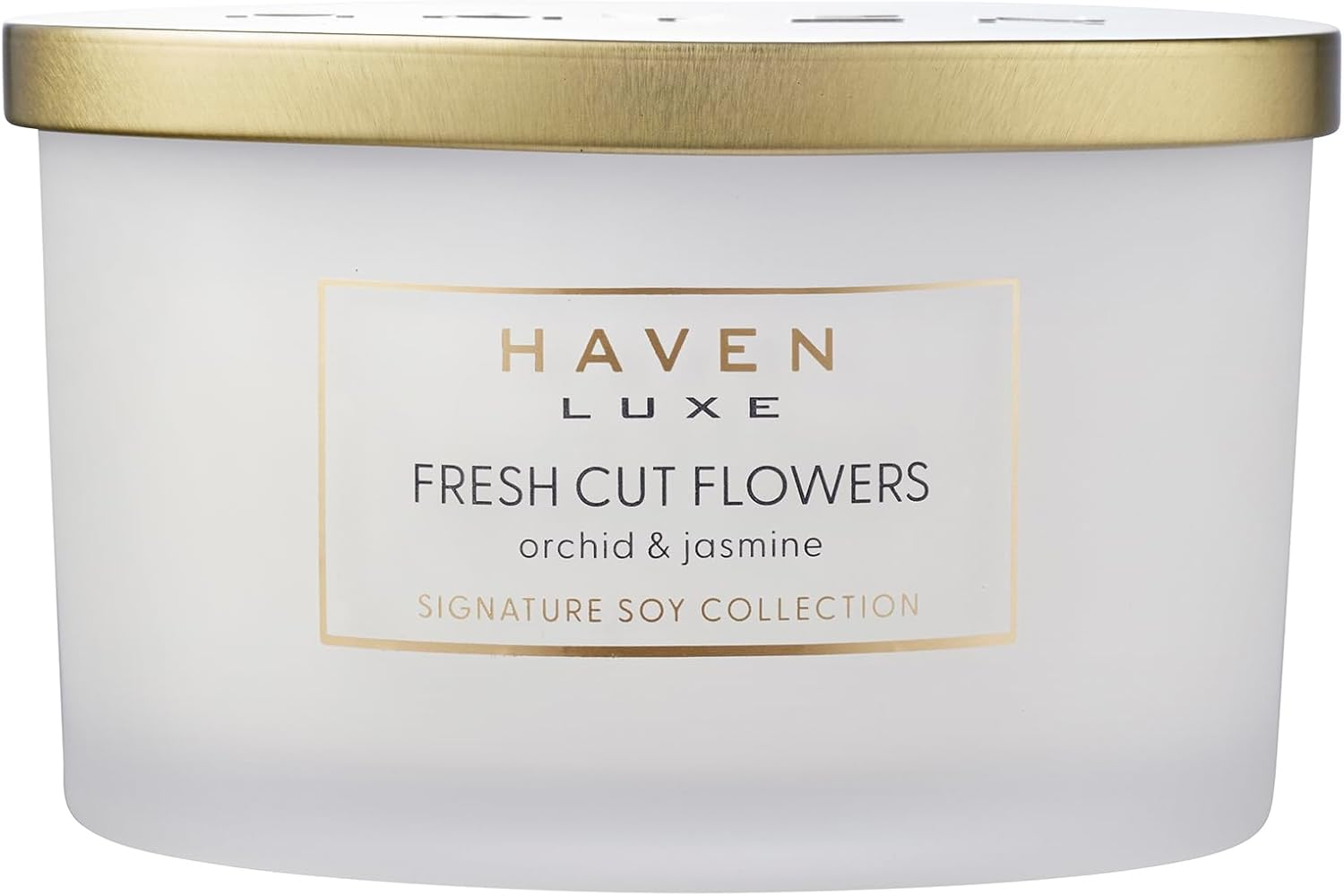 Haven Orchid & Jasmine Scented Candle in Glass Jar - Clean-Burning Soy Wax Blend with Natural Cotton Wick - Long-Lasting Aromatherapy Candle for Home Decor & Fragrance image number 3