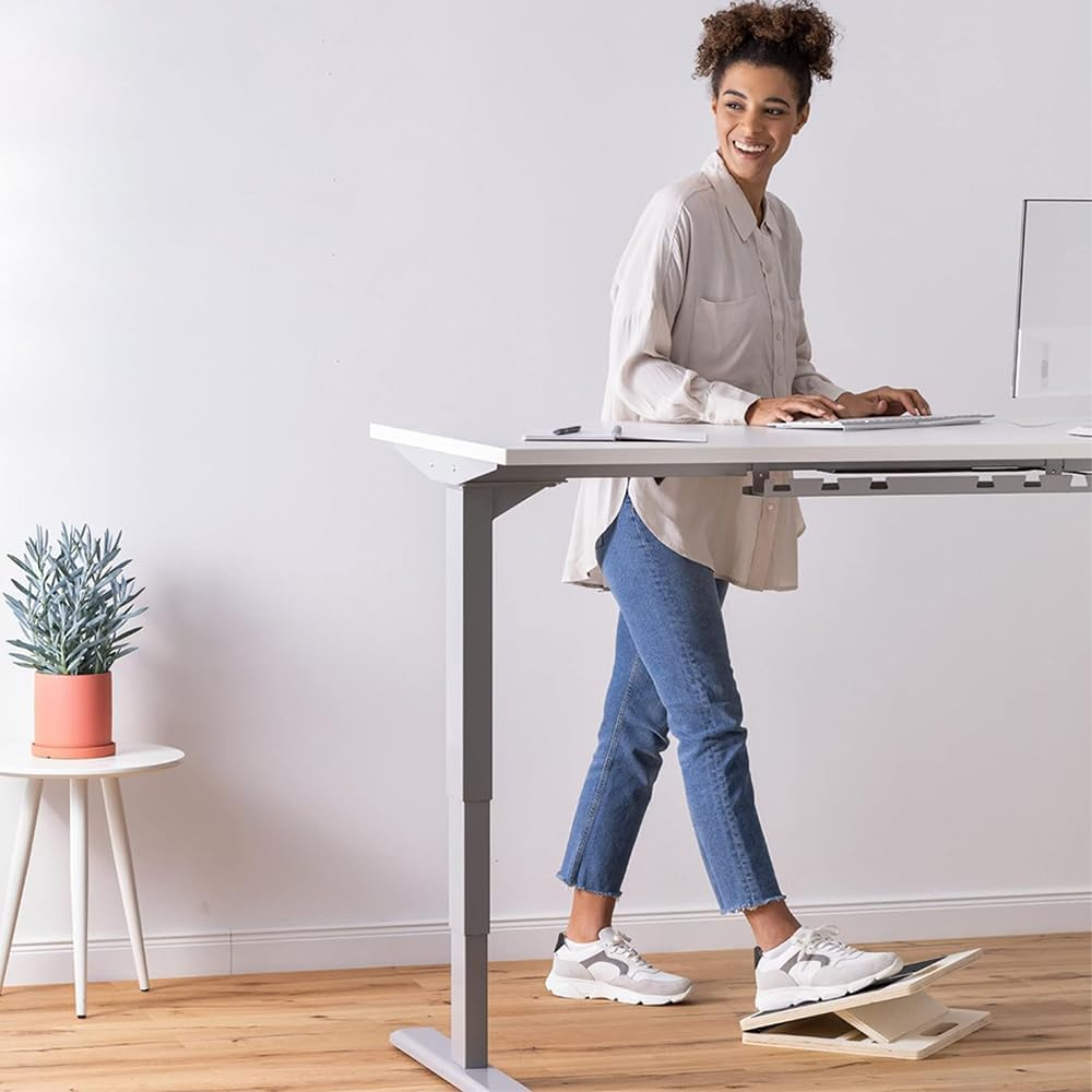 TOMVAES Professional Wooden Slant Board, Adjustable Incline Board and Calf Stretcher, Stretch Board - Extra Side-Handle Design for Portability,40 * 30 * 4Cm,5 Positions image number 5