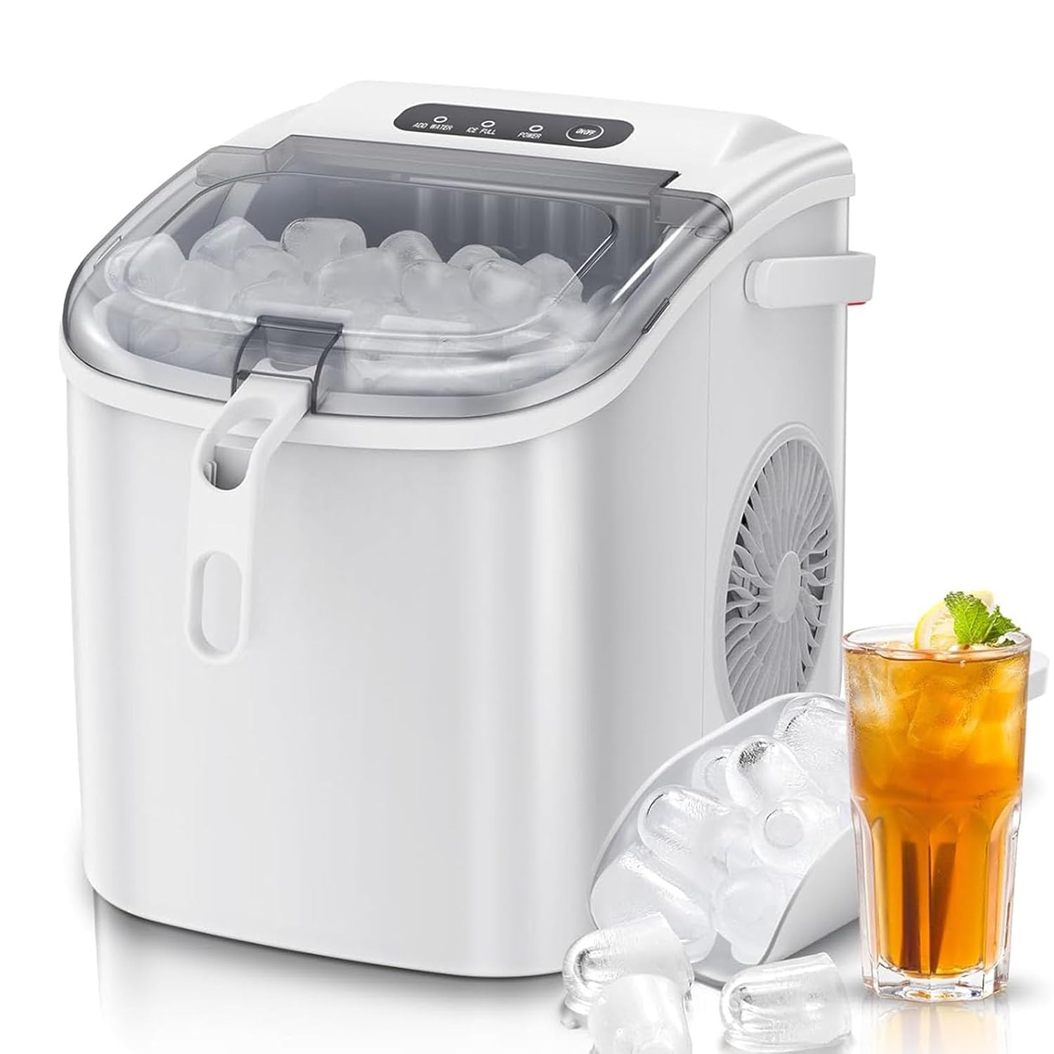 12KG Ice Maker Machine Portable Ice Cube Maker Countertop Black