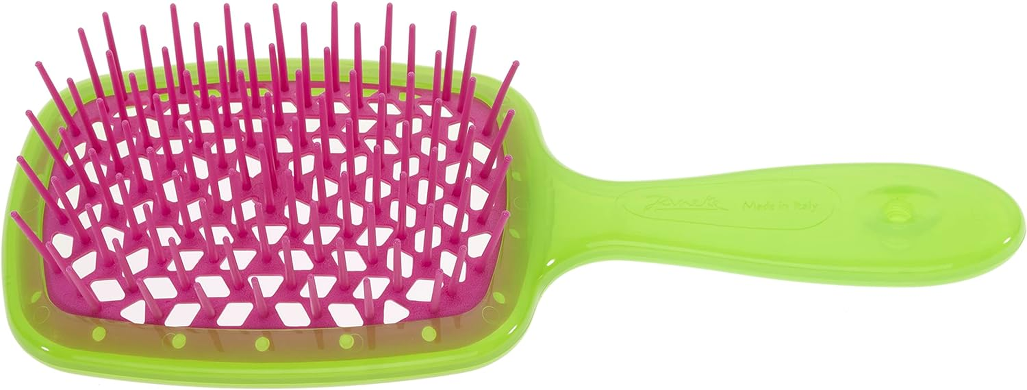 J&auml;neke Superbrush Small Body Brush Green Curly Fuchsia image number 1