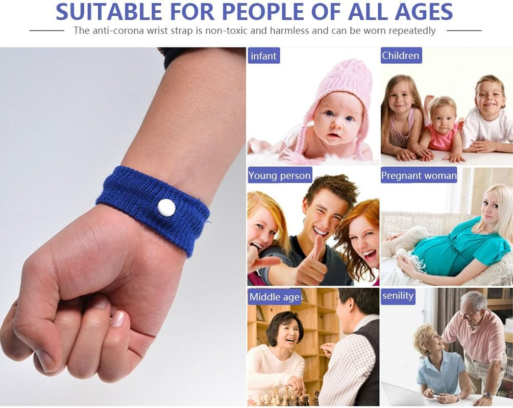 6 Pcs Travel Sickness Relief Wristbands,Seasick Wristbands for Pregnancy Children Adults, Anti-Nausea Wristbands for Car Sickness(Pink,Blue,Black) image number 3