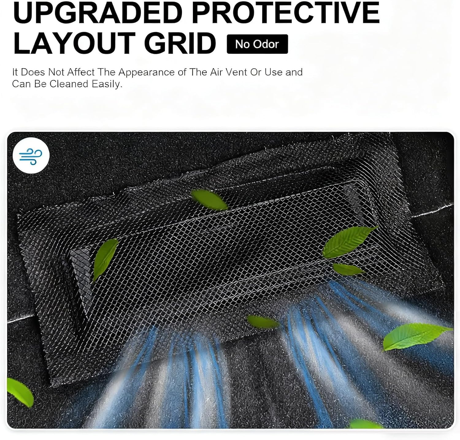 4-Pack Tesla Model 3/Y Seat Vent Protection Covers | Custom Fit Under-Seat Air Outlet Guards for Tesla Models 2017-2024 | Interior Accessories Set image number 3