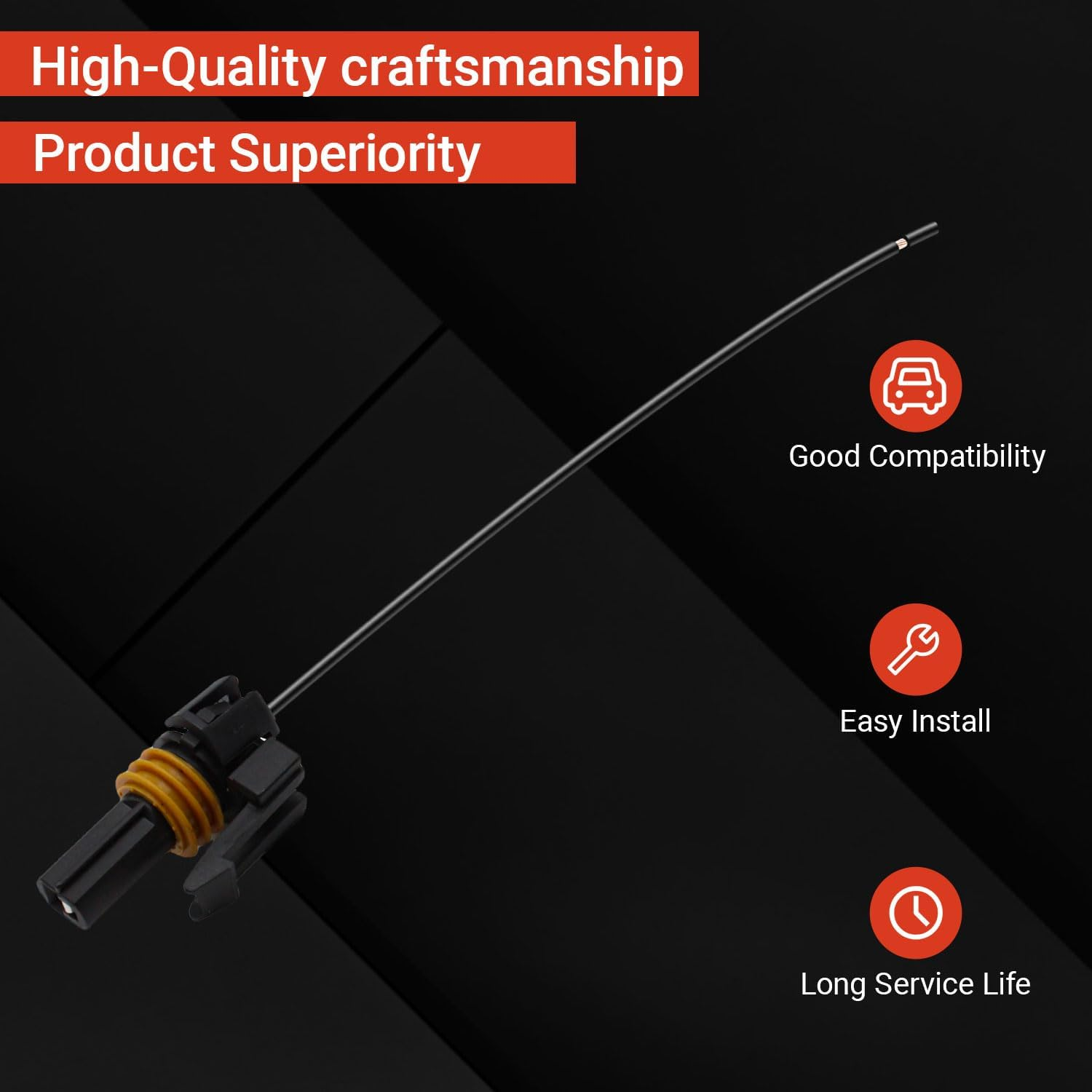 Wire Connector Pigtail 2 Pcs Compatible with LS Gen 4 Starter Motor Solenoid LS3 Camaro Corvette Replaces WPSTR40 image number 1