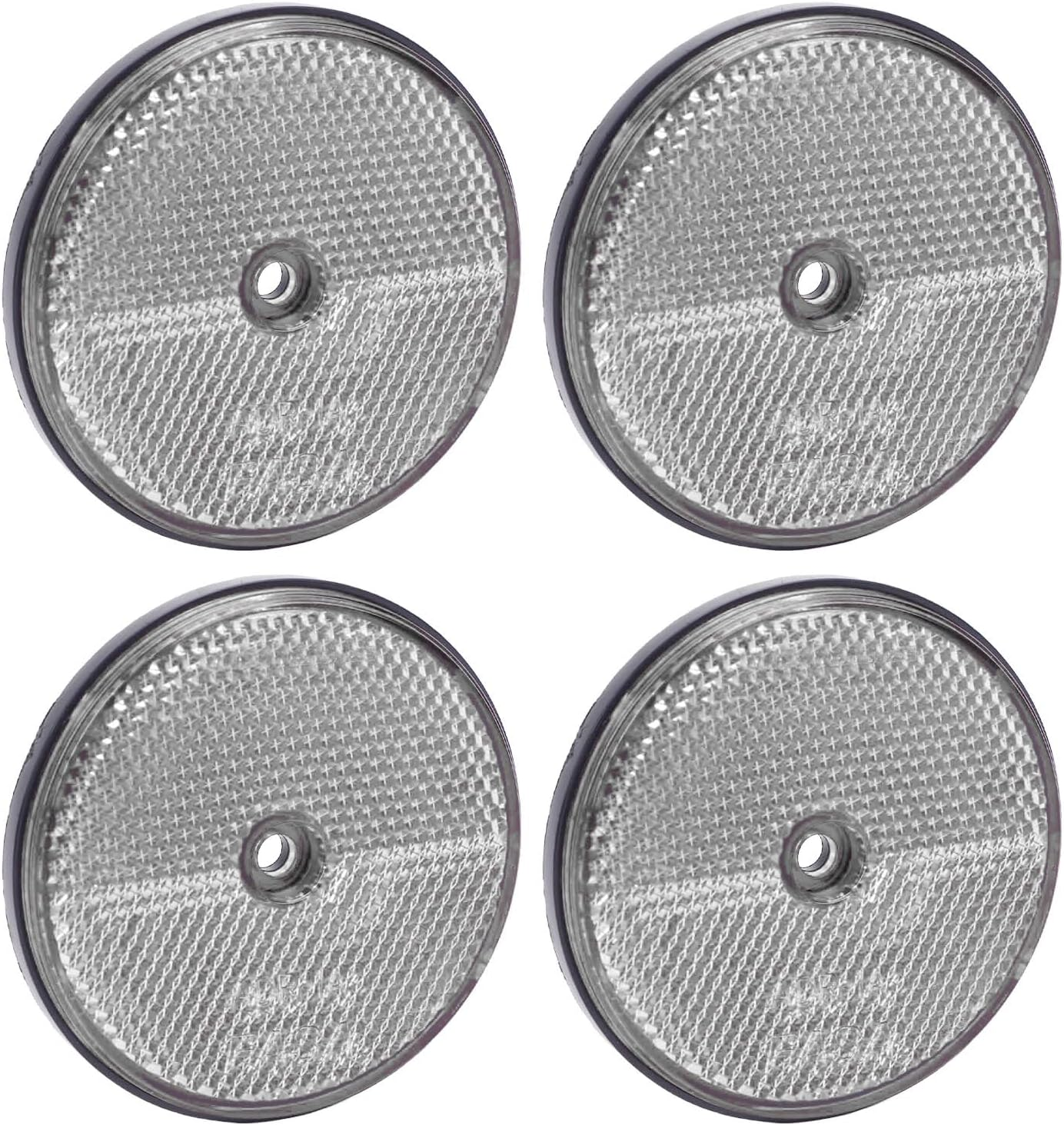 72Mm Reflective Film Safety Red, 4Pcs for Night Visibility with Screw, for Mailboxes, Driveways, Tunnels, Posts, Cars, Trailers (White) image number 5