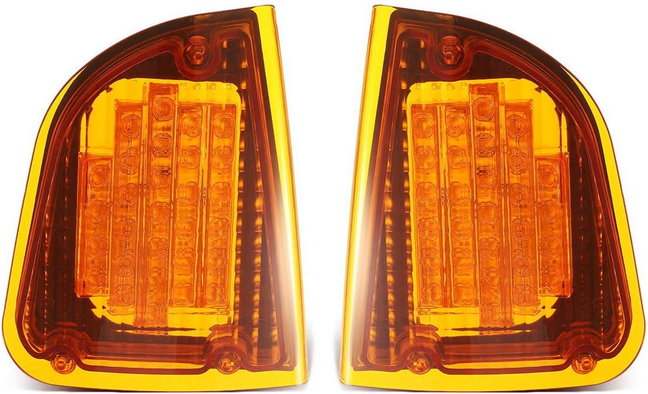 Partsam 29 Amber LED Front P/T/C Light Assembly Replacement for Kenworth T600 T660 K300 T300 T330 Front LED Turn Signal Lights and Parking Lights Lamps, LH & RH, 1157 Plug image number 1