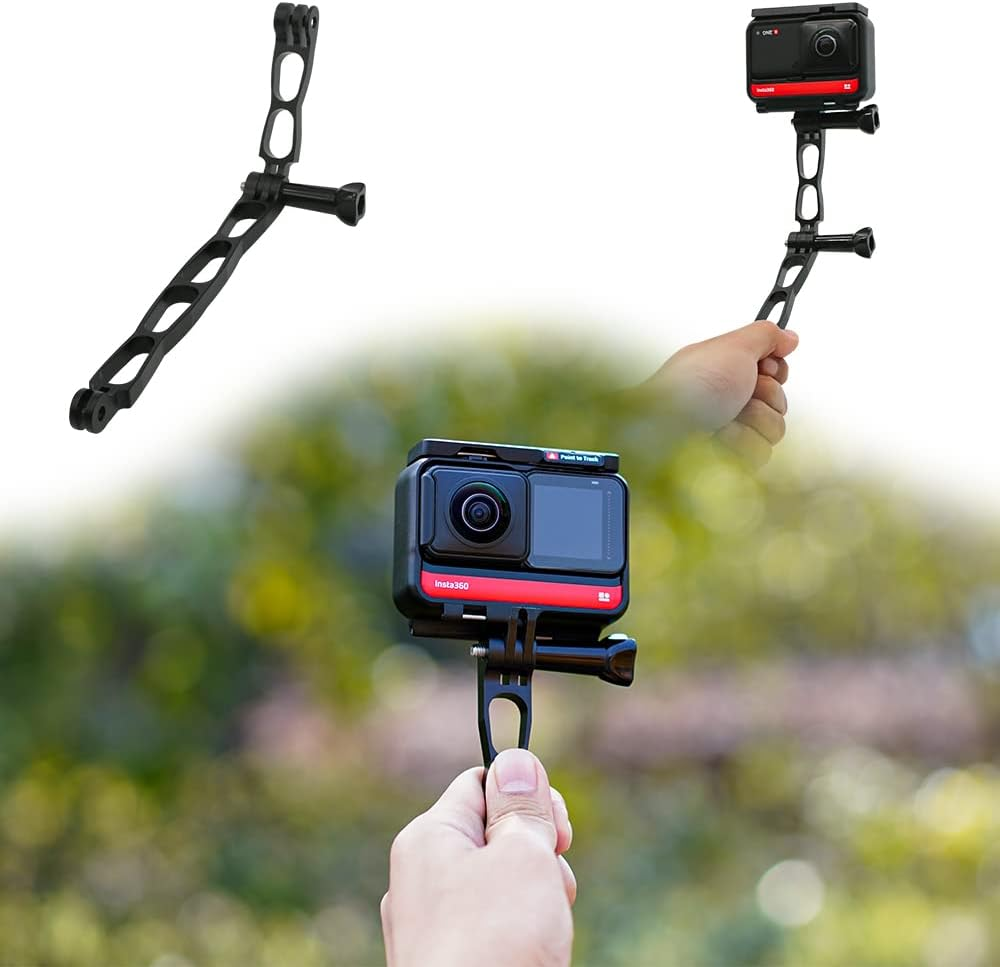 SUREWO Aluminum Alloy Extension Arm Mount 9 CM Metal Pole Helmet Stick Bike Mount Compatible with Gopro Hero 13/12/11/10/9/8/7/(2018)/6/5 Black,Apeman/Akaso/Campark/Dji Osmo Action Cameras and More image number 4